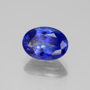 Tanzanita azul natural 2,42ct, corte oval, VVS