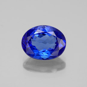 Tanzanita azul natural 2,43ct, corte oval, IF