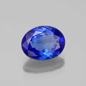 Tanzanita azul natural 2,43ct, corte oval, IF