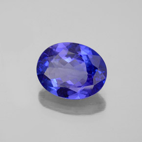 Tanzanita azul natural 2,32ct, corte oval, VVS