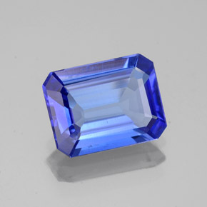 Tanzanita azul natural 2,02ct, corte esmeralda, VS
