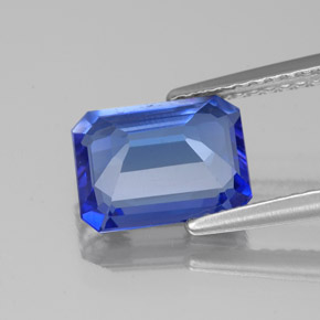 Tanzanita azul natural 2,02ct, corte esmeralda, VS