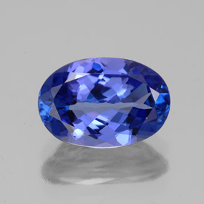 Tanzanita azul natural 2,75ct, corte oval, VVS