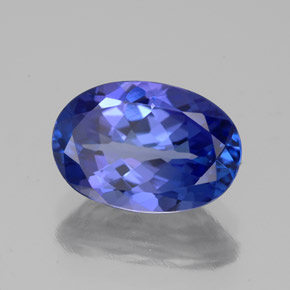 Tanzanita azul natural 2,75ct, corte oval, VVS