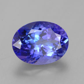 Tanzanita azul natural 2,26ct, corte oval, VVS-VS