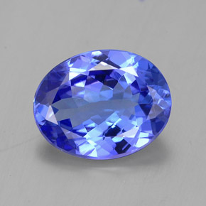 Tanzanita azul natural 2,16ct, corte oval, VVS-VS