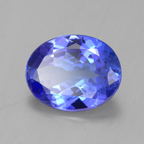 Tanzanita azul natural 2,16ct, corte oval, VVS-VS
