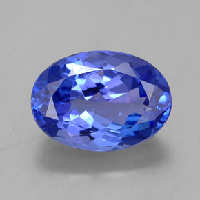 Tanzanita azul natural 2,55ct, corte oval, VVS