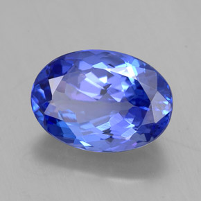 Tanzanita azul natural 2,55ct, corte oval, VVS