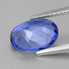 Tanzanita azul natural 2,55ct, corte oval, VVS