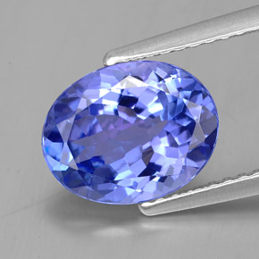 Tanzanita azul natural 2,71ct, corte oval, VVS