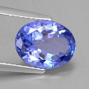Tanzanita azul natural 2,71ct, corte oval, VVS