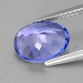 Tanzanita azul natural 2,71ct, corte oval, VVS