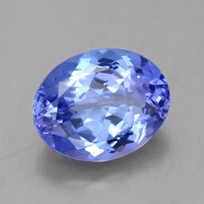 Tanzanita azul natural 2,92ct, corte oval, IF