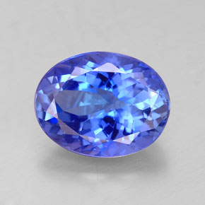 Tanzanita azul natural 4,07ct, corte oval, VVS