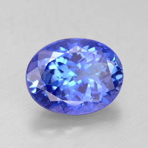 Tanzanita azul natural 4,07ct, corte oval, VVS