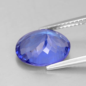 Tanzanita azul natural 4,07ct, corte oval, VVS