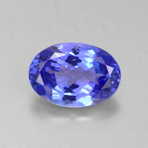 Tanzanita azul natural 3,20ct, corte oval, IF