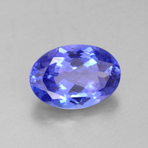 Tanzanita azul natural 3,20ct, corte oval, IF