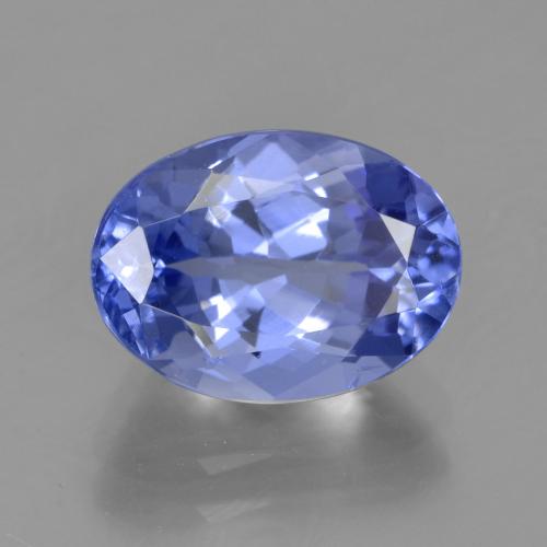 Tanzanita azul natural 3,46ct, corte oval, VVS-VS