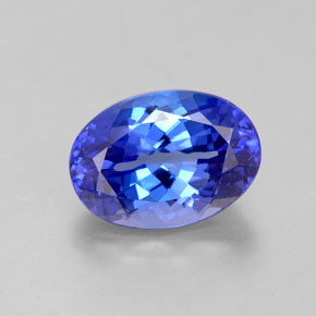 Tanzanita azul natural 3,12ct, corte oval, VVS-VS