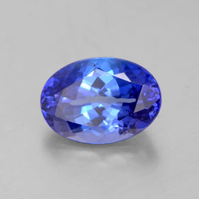 Tanzanita azul natural 3,12ct, corte oval, VVS-VS