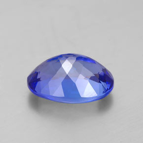 Tanzanita azul natural 3,12ct, corte oval, VVS-VS