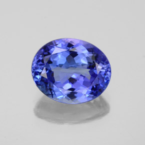 Tanzanita azul natural 2,94ct, corte oval, VS