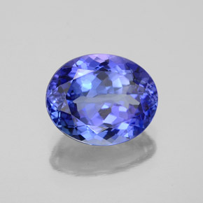 Tanzanita azul natural 2,94ct, corte oval, VS