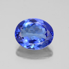 Tanzanita azul natural 2,86ct, corte oval, VVS