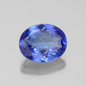 Tanzanita azul natural 2,86ct, corte oval, VVS