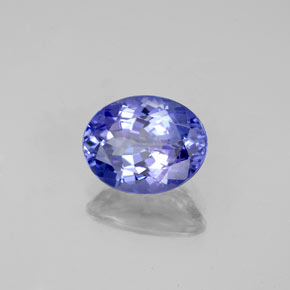 Tanzanita azul natural 2,10ct, corte oval, VVS-VS