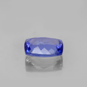 Tanzanita azul natural 2,16ct, almofada cortada, VVS