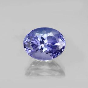 Tanzanita azul natural 2,47ct, corte oval, VVS