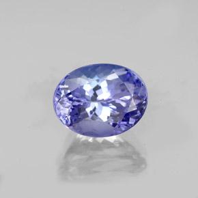 Tanzanita azul natural 2,47ct, corte oval, VVS