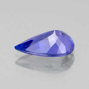 Tanzanita azul natural 1,89ct, formato de pêra, VS