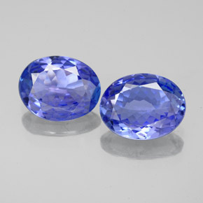 Pedras preciosas de tanzanita azul natural de 3,17 ct, corte oval, VVS-VS