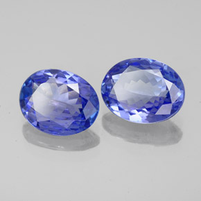 Pedras preciosas de tanzanita azul natural de 3,17 ct, corte oval, VVS-VS