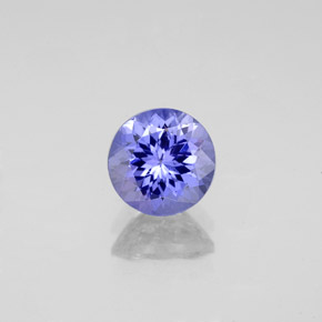 Tanzanita azul natural 1,44ct, corte redondo, VS-SI