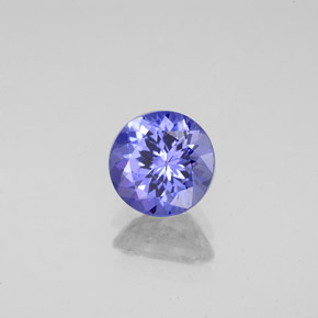Tanzanita azul natural 1,44ct, corte redondo, VS-SI