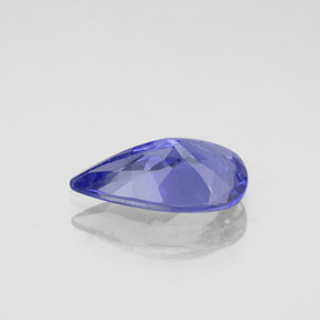 Tanzanita azul natural 1,88ct, formato de pêra, VVS