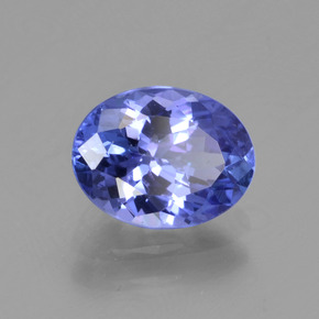 Tanzanita azul natural 1,62ct, corte oval, VVS-VS