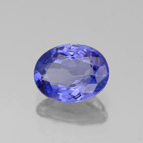 Tanzanita azul natural 1,46ct, corte oval, VVS-VS