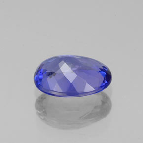 Tanzanita azul natural 1,46ct, corte oval, VVS-VS