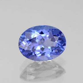 Tanzanita azul natural 1,52ct, corte oval, VVS