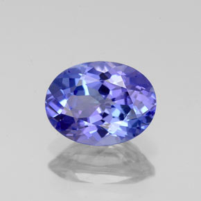 Tanzanita azul natural 1,54ct, corte oval, VVS