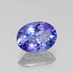 Tanzanita azul natural 1,54ct, corte oval, VVS