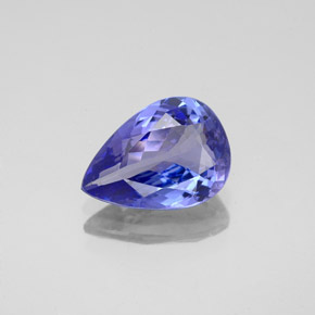 Tanzanita azul natural 2,15ct, formato de pêra, VVS
