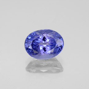 Tanzanita azul natural 2,10ct, corte oval, VVS-VS