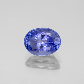 Tanzanita azul natural 2,10ct, corte oval, VVS-VS